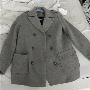 Zara double breasted grey coat